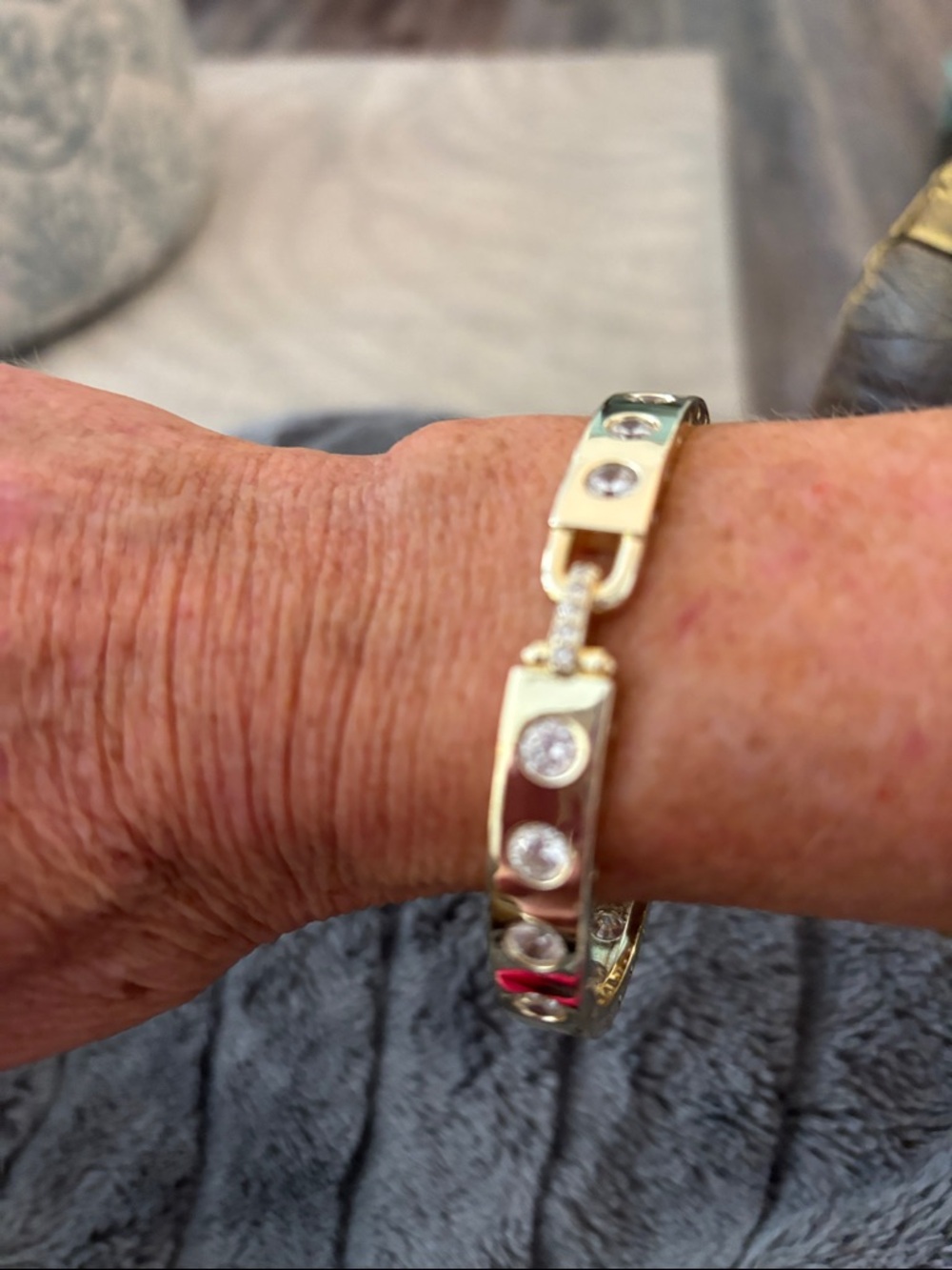Melinda Maria Gold Bracelet with Clear Crystal Accents - Picture 3 of 3